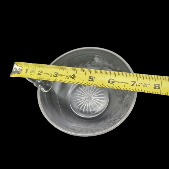 Vintage Cut Glass Nappy Butterfly Flowers - Picture 8 of 10